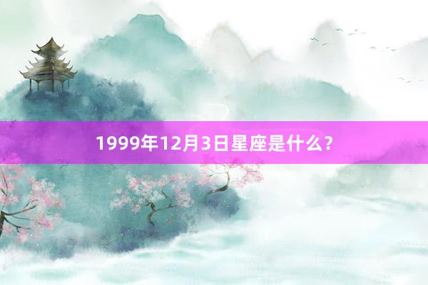 1999年12月3日星座是什么？